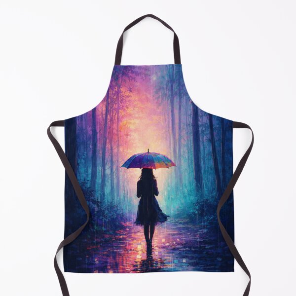 Item preview, Blue Purple Rainy Forest Umbrella Art Print designed and sold by Joey Santiago.