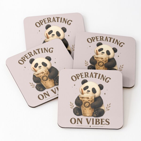 Item preview, Operating On Vibes Panda Shirt – Cute Coffee Panda Tee, Funny Cozy Animal T-Shirt designed and sold by Gremlin Hours.