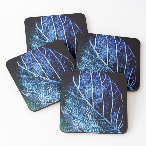 Item preview, Electric Blue Skeleton Leaf designed and sold by Shirl's .