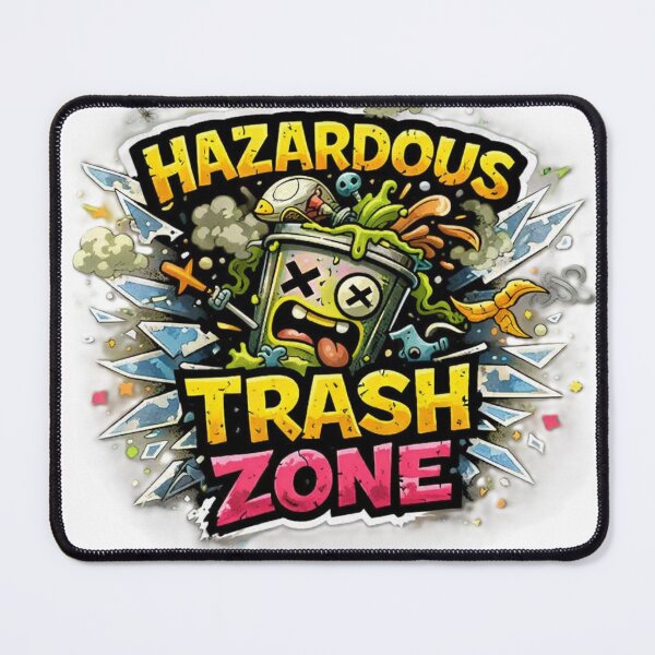 Item preview, Hazardous Trash Zone – Toxic Cartoon Logo designed and sold by AstraDrip Studio.