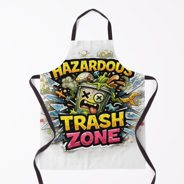 Item preview, Hazardous Trash Zone – Toxic Cartoon Logo designed and sold by AstraDrip Studio.