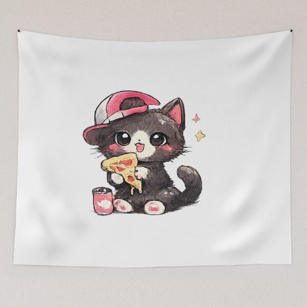 Item preview, Cute Pizza Cat – Kawaii Kitten Food Lover Design designed and sold by vansaidshop ⭐⭐⭐⭐⭐.