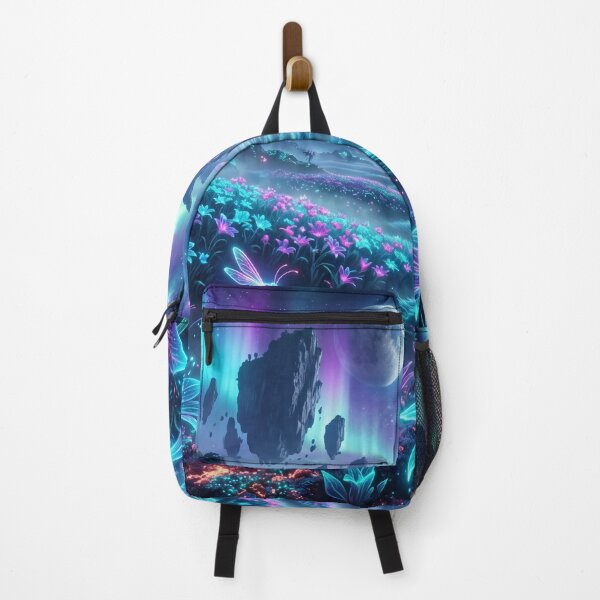 Item preview, Quantum Bloom Neon Alien Fantasy Expanse Landscape designed and sold by Luminous Wilds.