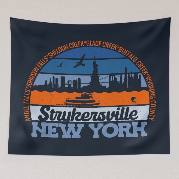 Item preview, Strykersville New York Sunset Retro Vintage Local Pride Logo designed and sold by CRHPOD20.