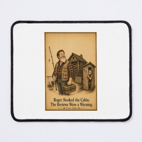Item preview, Crone Cards — Roger Booked the Cabin. The Reviews Were a Warning. designed and sold by Kay Mhor Studio.