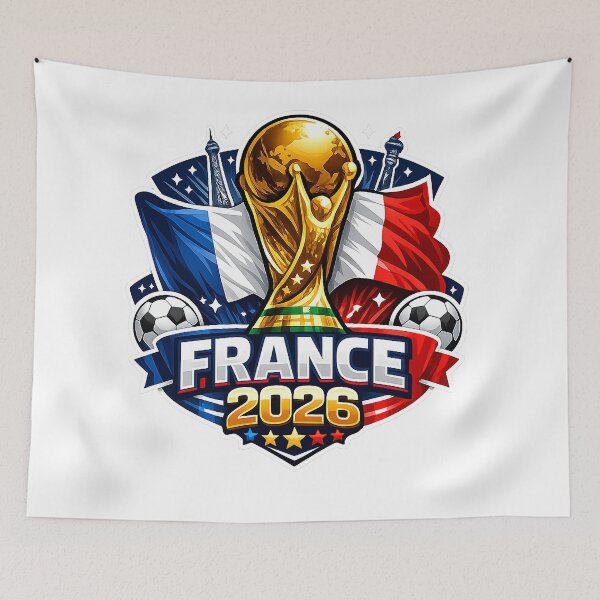Item preview, France 2026 Football Fan Pride Blue White Red Vintage Design designed and sold by fredmascarenas.