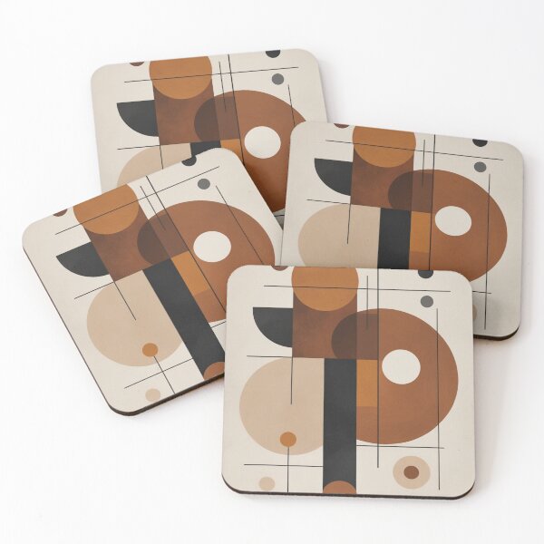 Item preview, Minimalist Geometric Perspective Earth Tones Poster designed and sold by EnmarcArt.