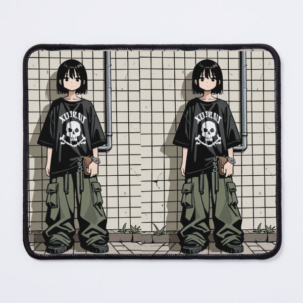 Item preview, Fashion - Man in Black Top Cargo Pants Chain Wallet Streetwear Anime Variant 5 designed and sold by AnimeShin.