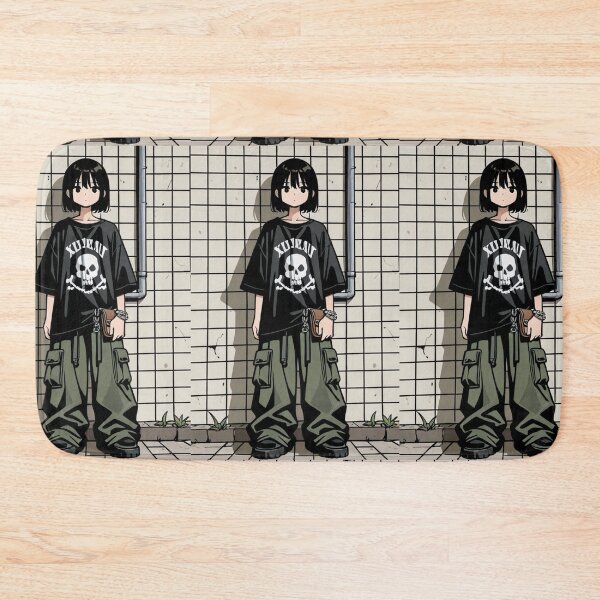 Item preview, Fashion - Man in Black Top Cargo Pants Chain Wallet Streetwear Anime Variant 5 designed and sold by AnimeShin.