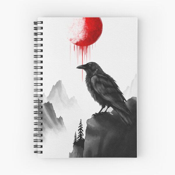 Item preview, Raven Eclipse | Gothic Crow Under Blood Moon designed and sold by Ola-urb.
