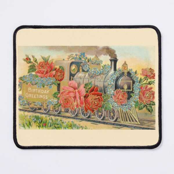 Item preview, Happy Birthday Locomotive Postcard designed and sold by collageDP.