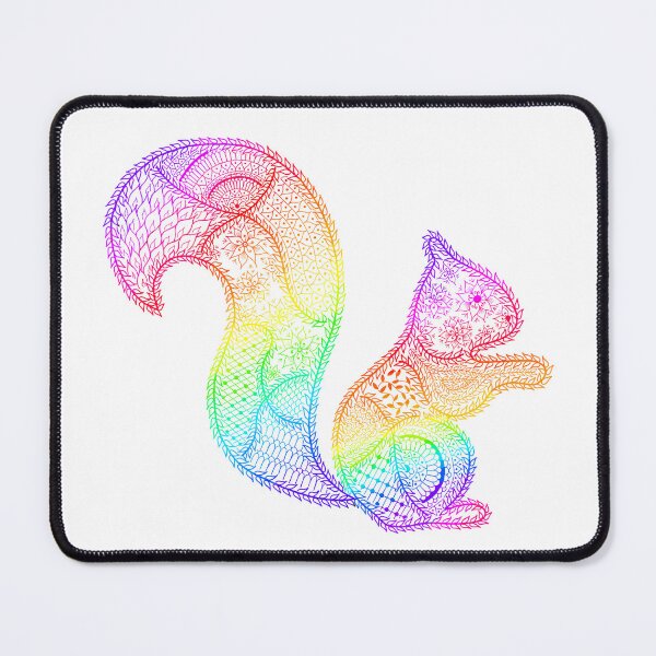 Item preview, Hand-drawn Rainbow Squirrel designed and sold by Elena Bluck.