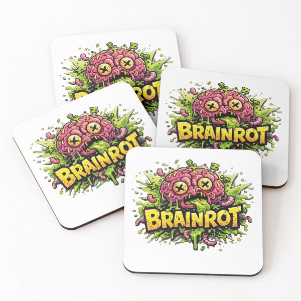 Item preview, Brainrot – Toxic Melting Brain Cartoon Logo designed and sold by AstraDrip Studio.