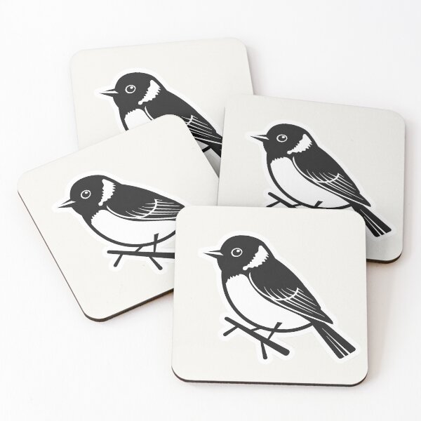 Item preview, Black and White Songbird  | Minimal Filora Atelier Bird Art  designed and sold by Filora Atelier | Bird Art.
