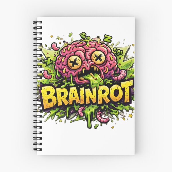 Item preview, Brainrot – Toxic Melting Brain Cartoon Logo designed and sold by AstraDrip Studio.
