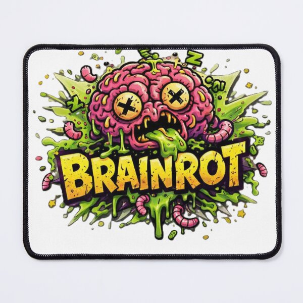 Item preview, Brainrot – Toxic Melting Brain Cartoon Logo designed and sold by AstraDrip Studio.