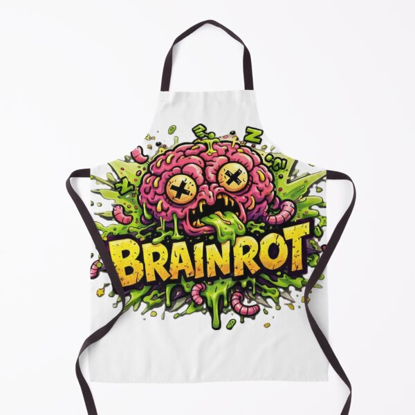 Item preview, Brainrot – Toxic Melting Brain Cartoon Logo designed and sold by AstraDrip Studio.