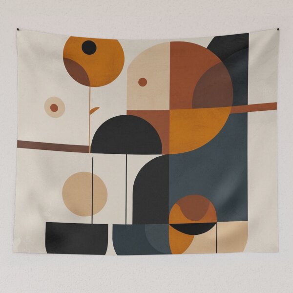 Item preview, Minimalist Structure Blocks Painting Cream Tones designed and sold by EnmarcArt.