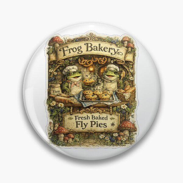 Item preview, Frog Bakery | Fresh Baked Fly Pies | Whimsical Cottagecore Frog Bakery Design designed and sold by MrDev.