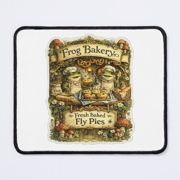 Item preview, Frog Bakery | Fresh Baked Fly Pies | Whimsical Cottagecore Frog Bakery Design designed and sold by MrDev.