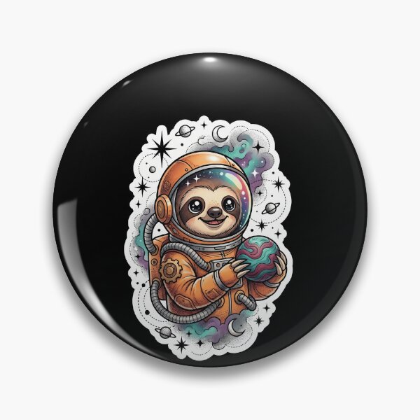 Item preview, Sloth Astronaut Holding Planet Galaxy Adventure designed and sold by elderberry.