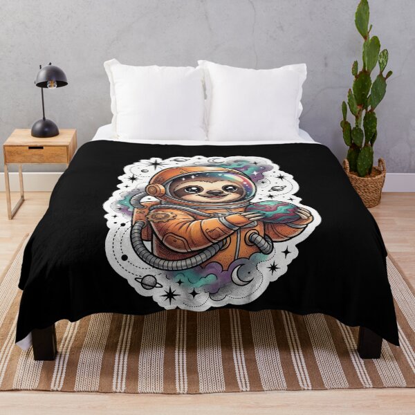 Item preview, Sloth Astronaut Holding Planet Galaxy Adventure designed and sold by elderberry.