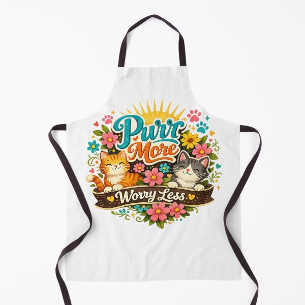 Item preview, Purr more, worry less mantra designed and sold by Side Quest Co..
