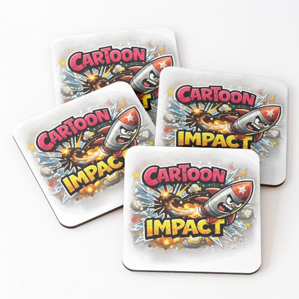 Item preview, Cartoon Impact – Explosive Rocket Logo designed and sold by AstraDrip Studio.