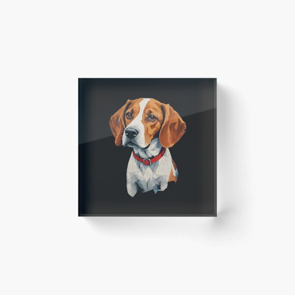 Item preview, Geometric Beagle Portrait – Modern Pet Art designed and sold by Tklezardesigns.