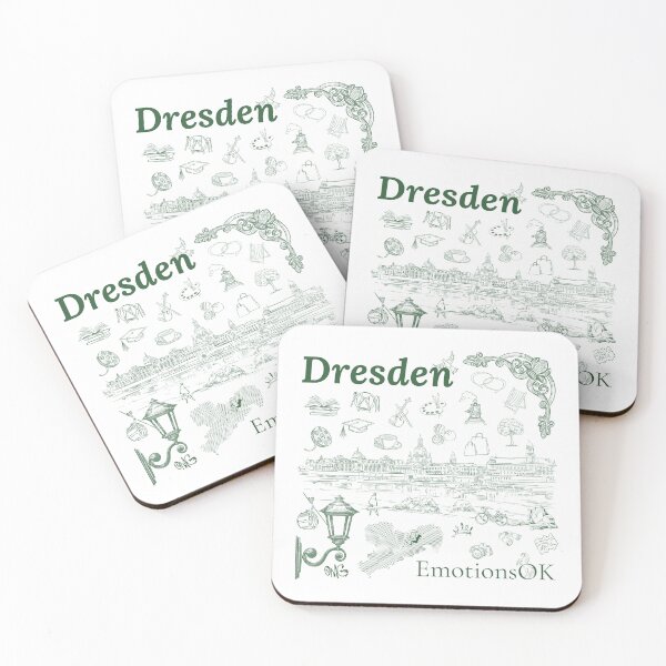 Item preview, Dresden Skyline Sketch, forest green · This is my home designed and sold by EmotionsOK.