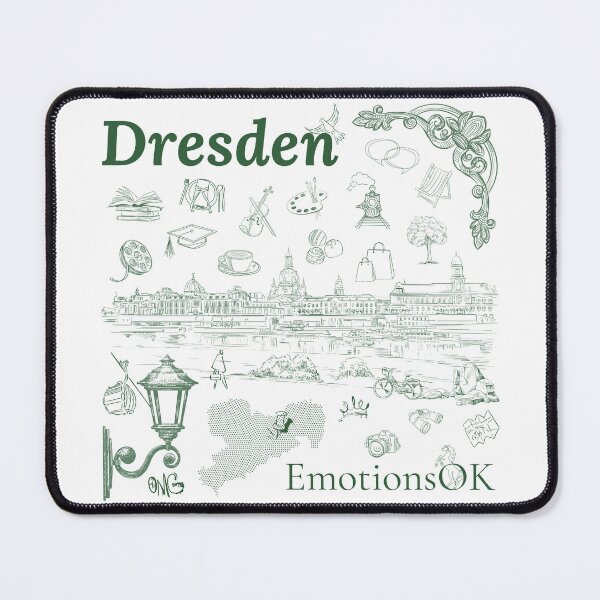 Item preview, Dresden Skyline Sketch, forest green · This is my home designed and sold by EmotionsOK.