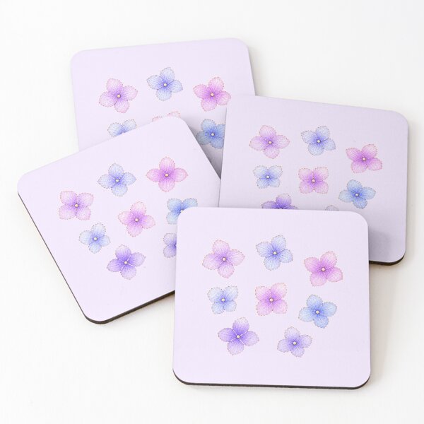 Item preview, Korean Hydrangea Floret Sticker Sheet Gold Line Art designed and sold by lita-lilith.