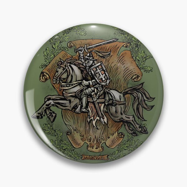 Item preview, Lithuanian Coat of Arms - Medieval Warrior with Sword "Vytis" Illustration designed and sold by JustasVebra.