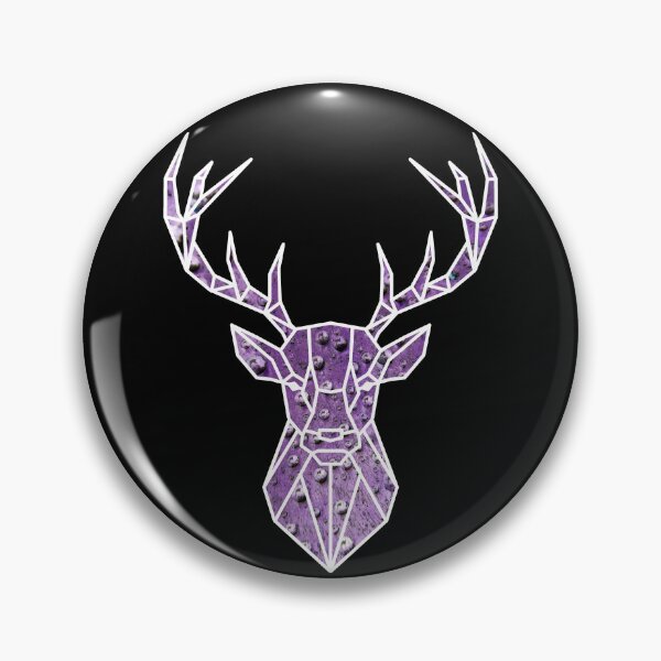 Item preview, Geometric stag head amethyst designed and sold by bravoalpha.