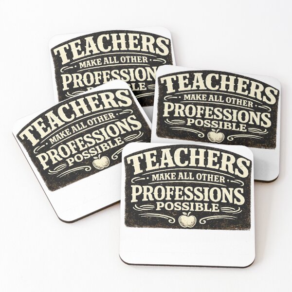 Item preview, Teachers Make All Other Professions Possible — Vintage Appreciation Gift designed and sold by KawaiiOrbit.