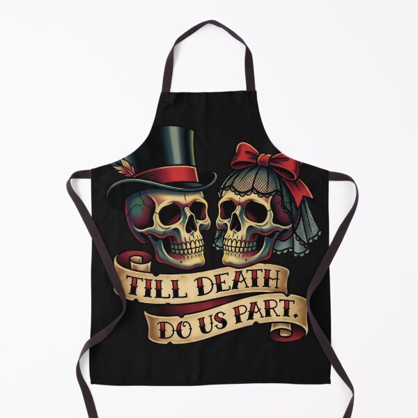 Item preview, Enduring Devotion Skulls Couple Vintage Art designed and sold by Tsugraf Designs.
