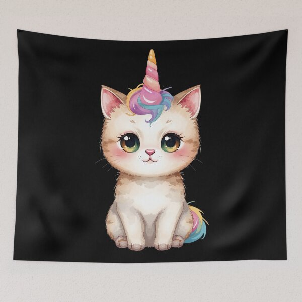 Item preview, Cute little unicorn cat in kawaii style designed and sold by uunaa.