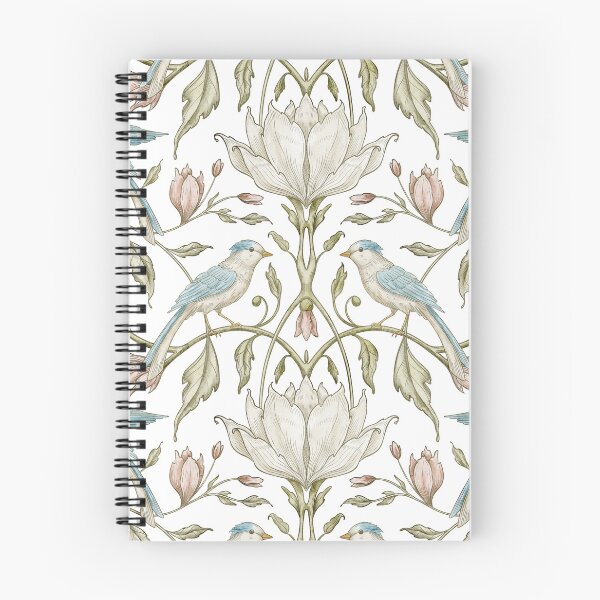 Item preview, Vintage Blue Bird Floral Wallpaper Design designed and sold by Alisles.