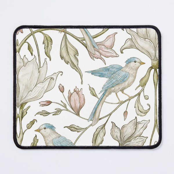 Item preview, Vintage Blue Bird Floral Wallpaper Design designed and sold by Alisles.