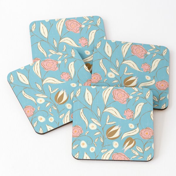 Item preview, Modern Chintz Floral Sky Blue designed and sold by susycosta.