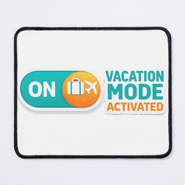 Item preview, Vacation Mode Activated Pill Badge designed and sold by IntelliMindDesigns.