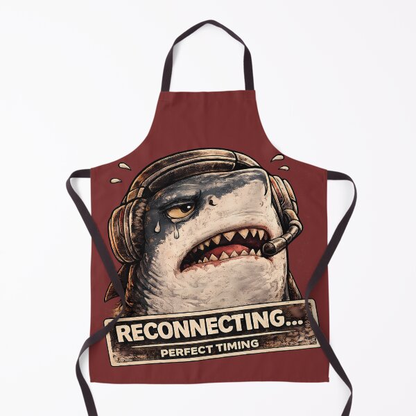 Item preview, Reconnecting Perfect Timing Funny Gamer Shark Meme designed and sold by DryHumorPrints.