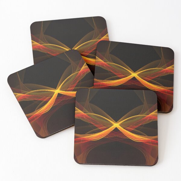 Item preview, Symmetrical Golden Light Wave Abstract Futuristic Energy Design designed and sold by iiwart.