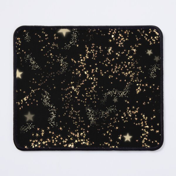 Item preview, Golden Star Confetti Night Pattern Black background designed and sold by Fantacaroo Designs.