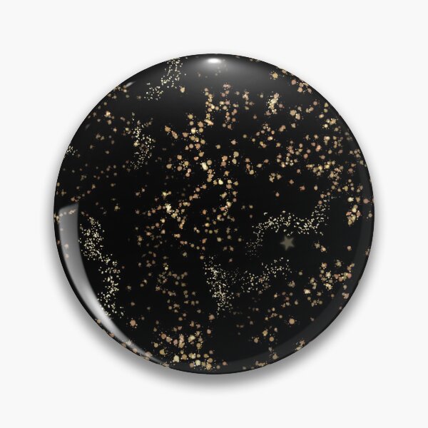 Item preview,  Golden Star Confetti Night Pattern Black background designed and sold by Fantacaroo Designs.