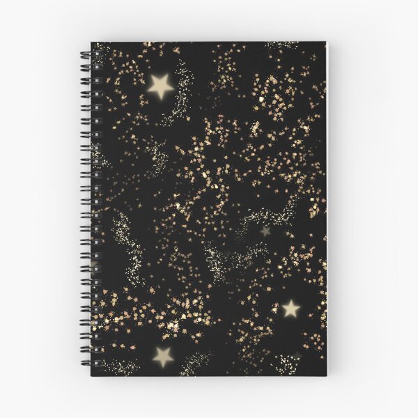 Item preview,  Golden Star Confetti Night Pattern Black background designed and sold by Fantacaroo Designs.