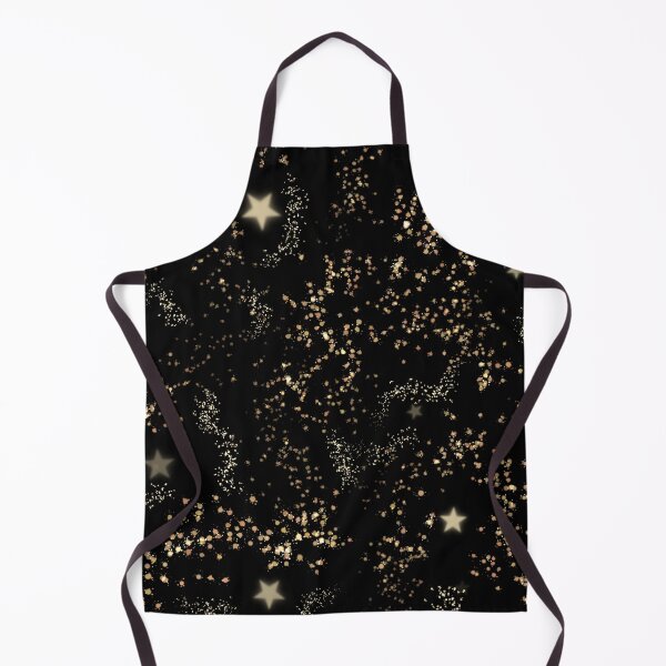 Item preview, Golden Star Confetti Night Pattern Black background designed and sold by Fantacaroo Designs.