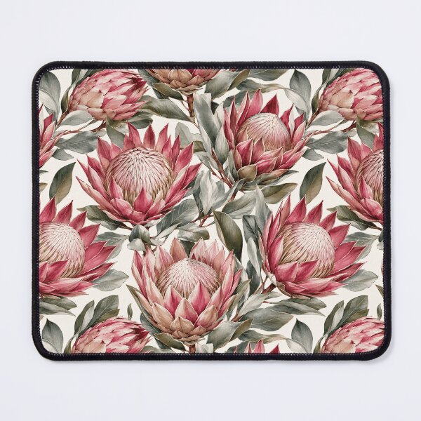 Item preview, Protea Watercolor South African Botanical Seamless Pattern designed and sold by Inkworksbyshery.