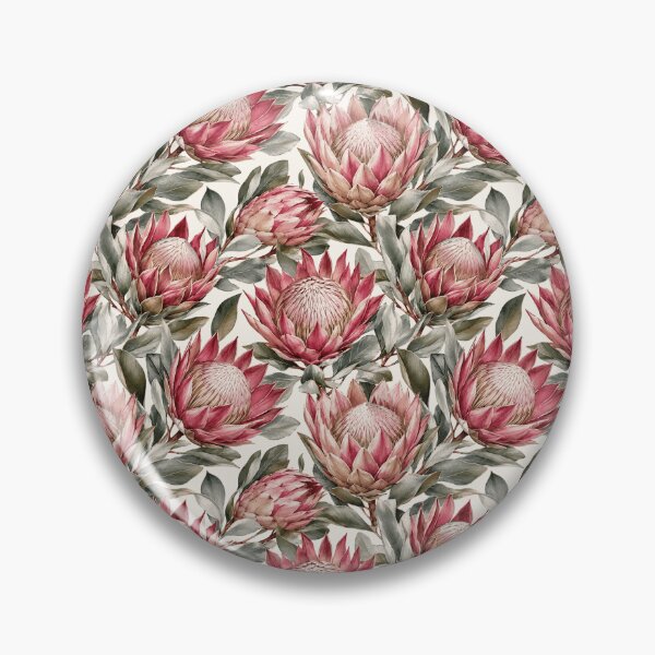 Item preview, Protea Watercolor South African Botanical Seamless Pattern designed and sold by Inkworksbyshery.