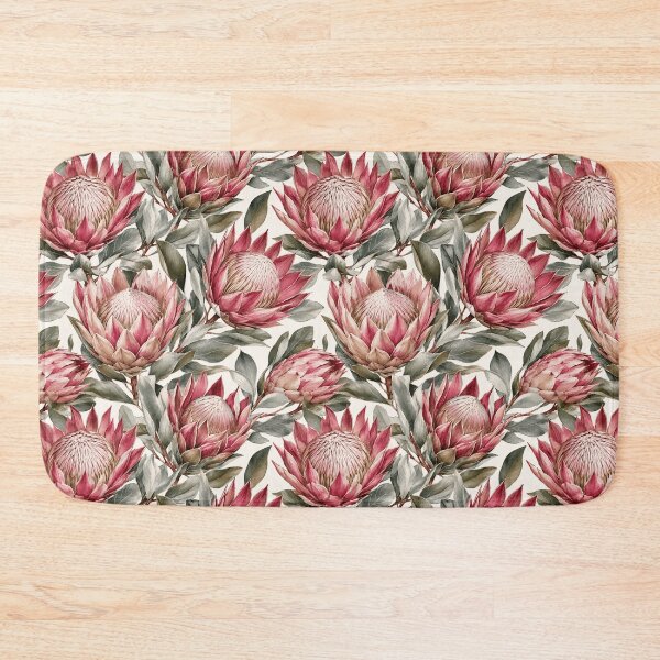 Item preview, Protea Watercolor South African Botanical Seamless Pattern designed and sold by Inkworksbyshery.